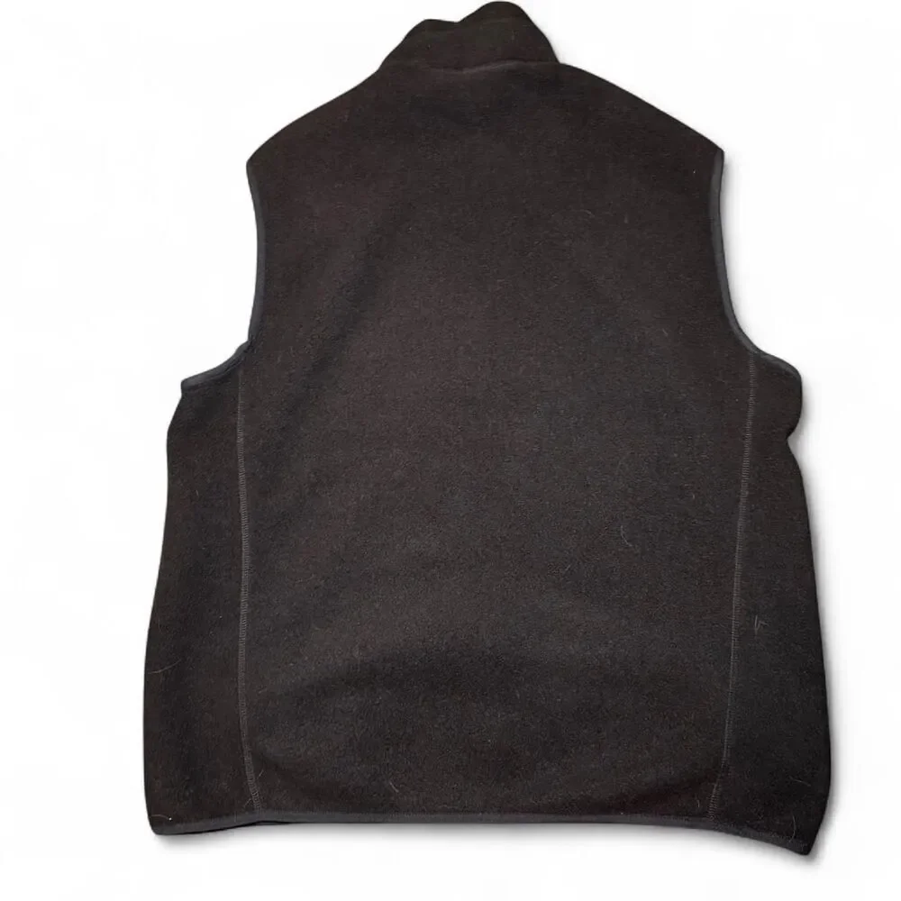 Patagonia Synchilla Black Fleece Vest Men’s Large – Outdoor Zip-Up Sleeveless